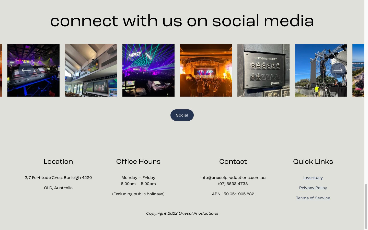Onesol Productions website